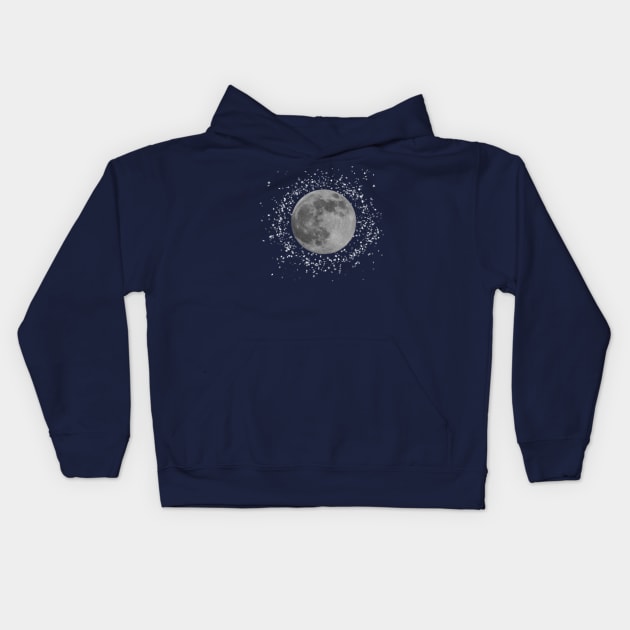 Moon and Stars Kids Hoodie by SeascapeArtist